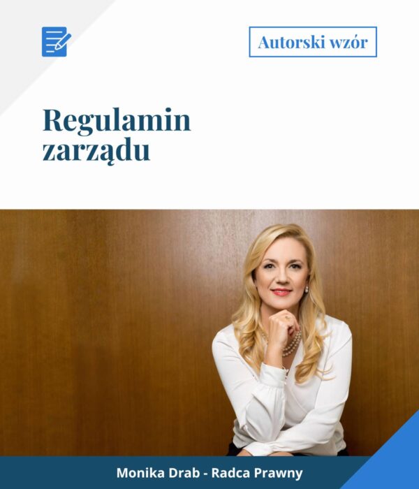 regulamin zarzadu Regulamin Zarządu – wzór w wersji polskiej i angielskiej